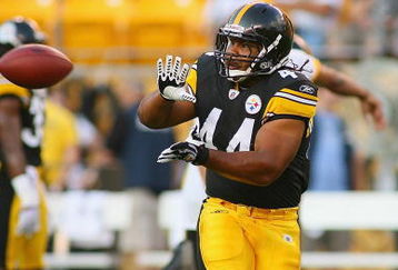 Pittsburgh Steelers running back Frank Summers (44) at the NFL football  team's training camp in Latrobe, Pa. Saturday, July 31, 2010. (AP  Photo/Keith Srakocic Stock Photo - Alamy